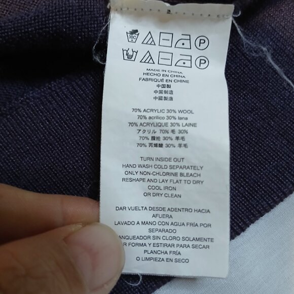 Michael Kors Purple Grey Sweater Long‎ Sleeve Mens XL - Picture 2 of 8